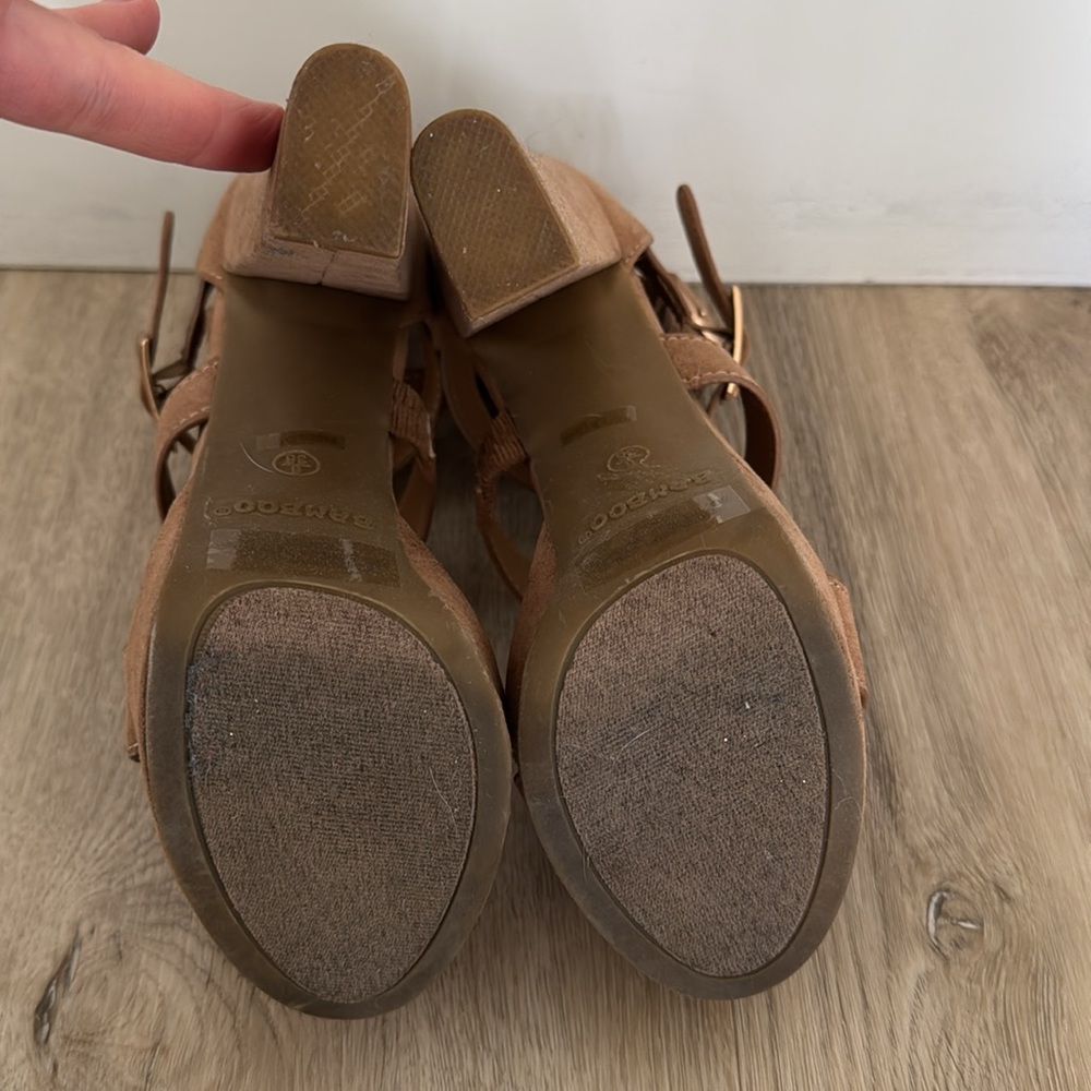 Bamboo platform chunky heel sandal! - Picture 4 of 4